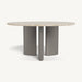 Aluminum Taupe Frame + Travertine Natural Top