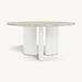 Aluminum White Frame + Travertine Natural Top