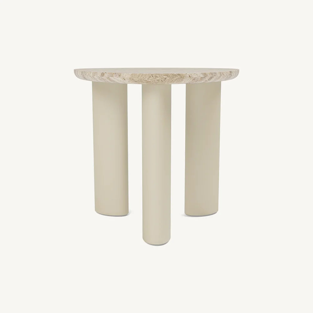 Aluminum Bone Frame + Travertine Natural Top