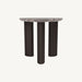 Aluminum Bronze Frame + Travertine Dark Grey Top