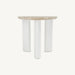 Aluminum White Frame + Travertine Natural Top