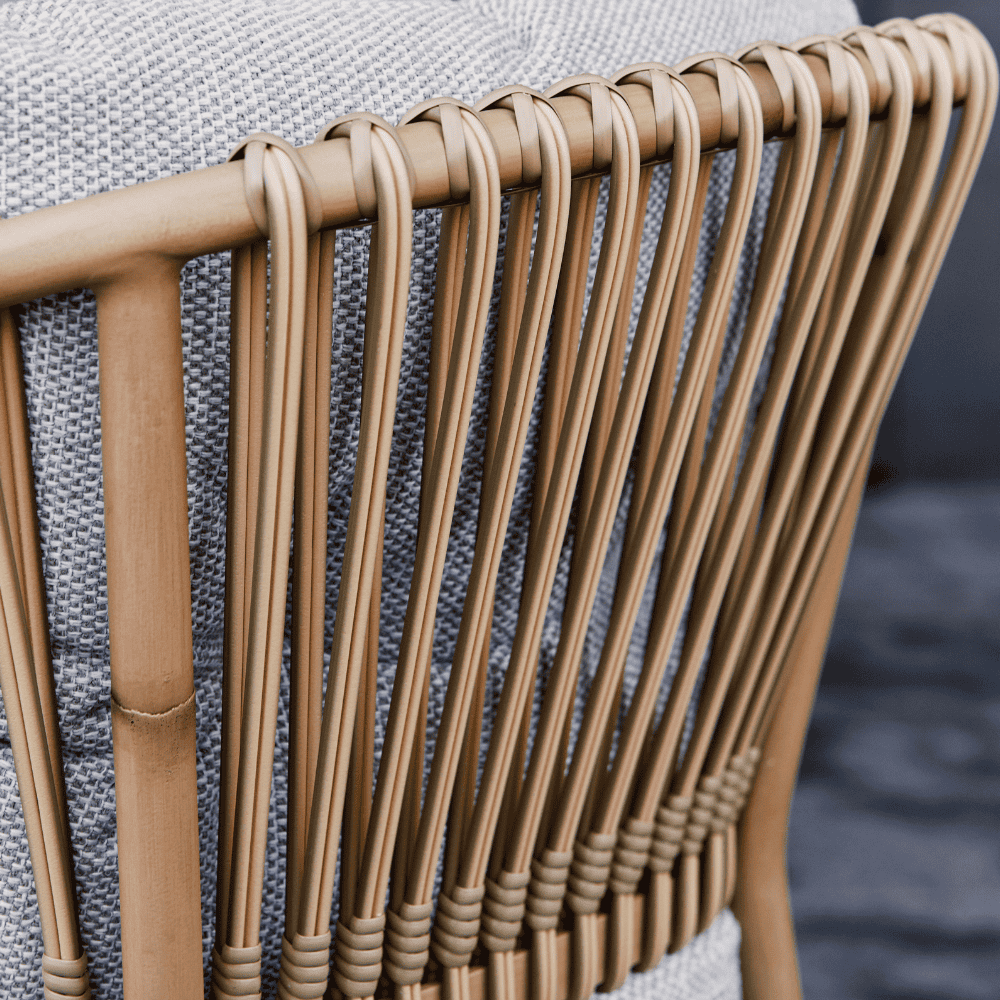Boxhill's Ocean Outdoor Dining Armchair lifestyle image close up view