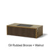 Art Finish: Oil Rubbed Bronze + Walnut