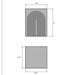Orion Outdoor Concrete Square Stool dimensions