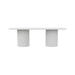 Boxhill's Palma 96 Outdoor Dining Table Matte White center view in white background