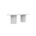 Boxhill's Palma 96 Outdoor Dining Table Matte White front side view in white background