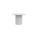 Boxhill's Palma 96 Outdoor Dining Table Matte White side view in white background
