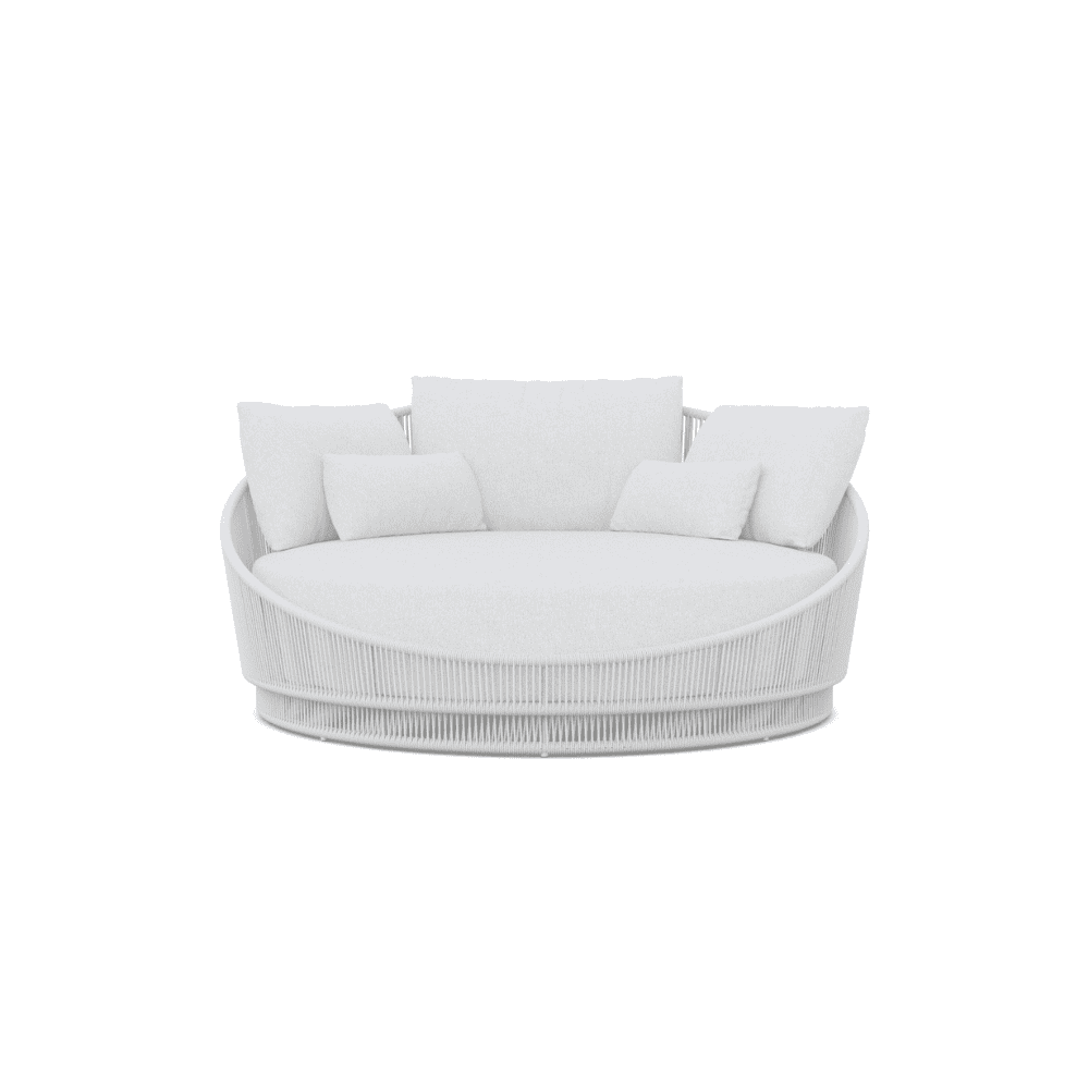 Boxhill's Palma Daybed White Mist front view in white background