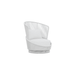 Boxhill's  Palma Outdoor Swivel Club Chair White Mist front side view in white background