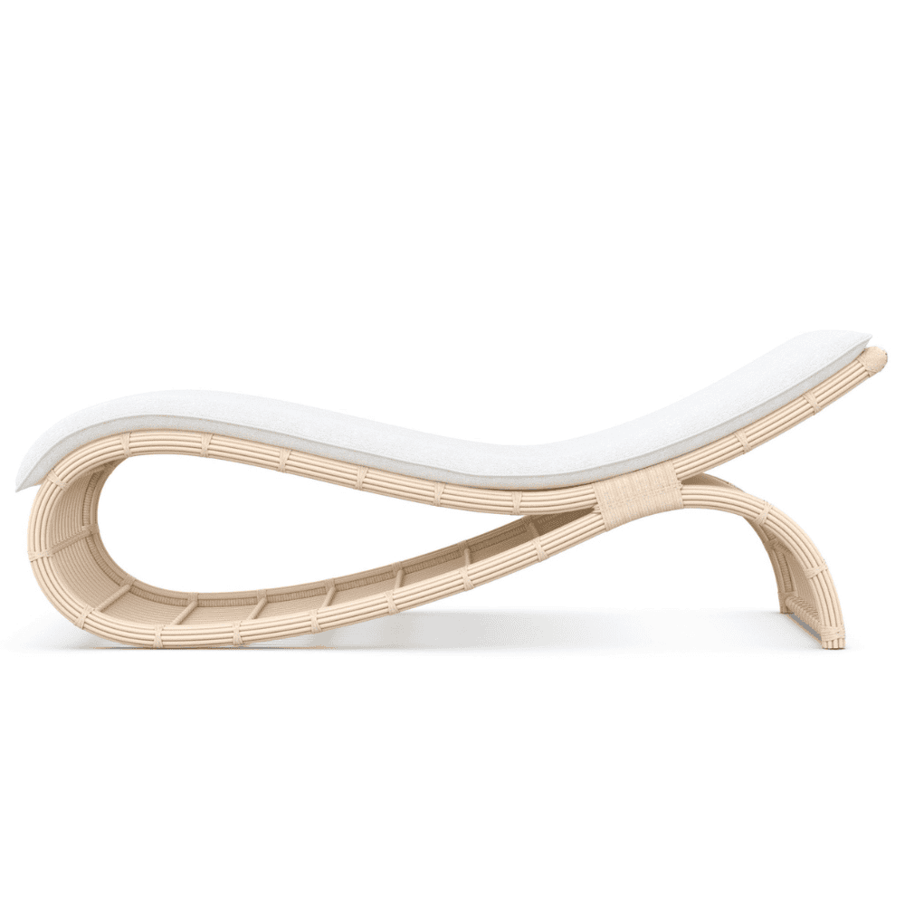 Boxhill's Paloma Waive Chaise Lounge side view in white background