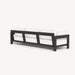 A black and white aluminum frame 3 seater sofa with soft white cushions, adding a touch of sophistication to any room.