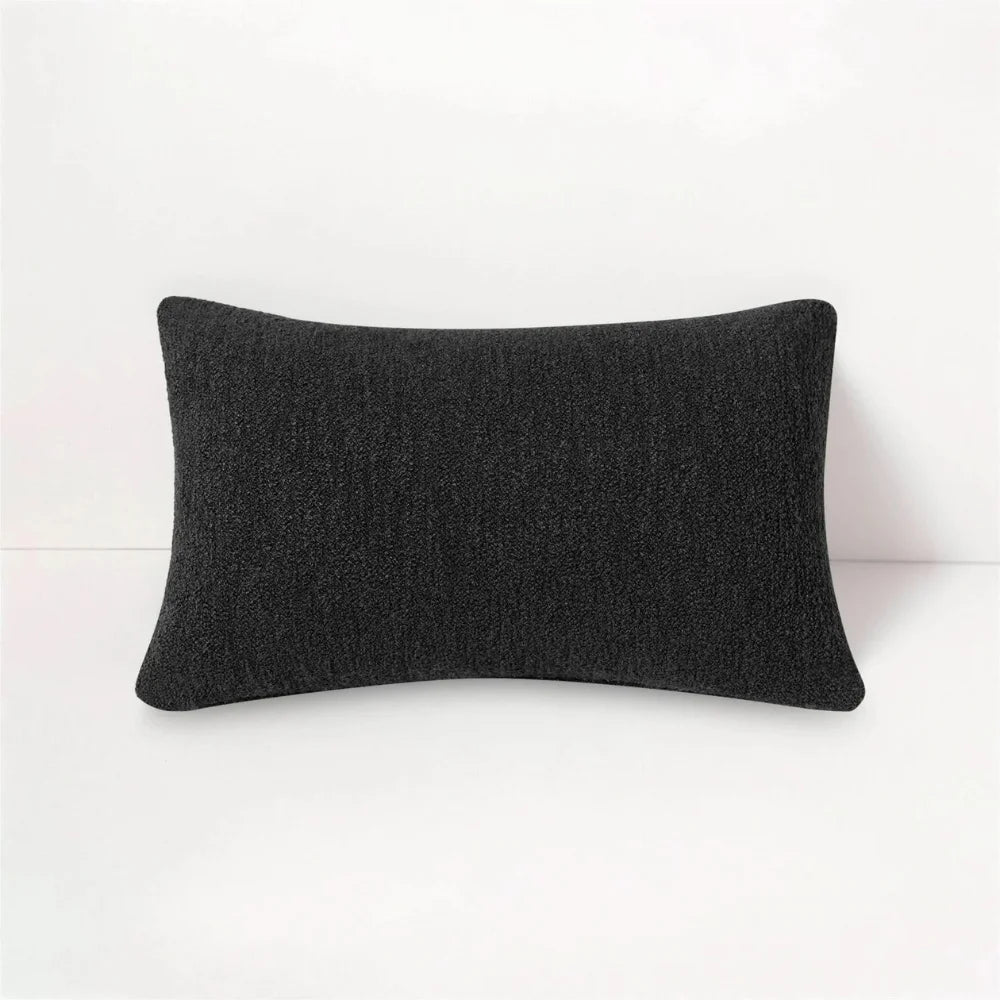 Pebble Charcoal Outdoor Rectangular Lumbar Pillow