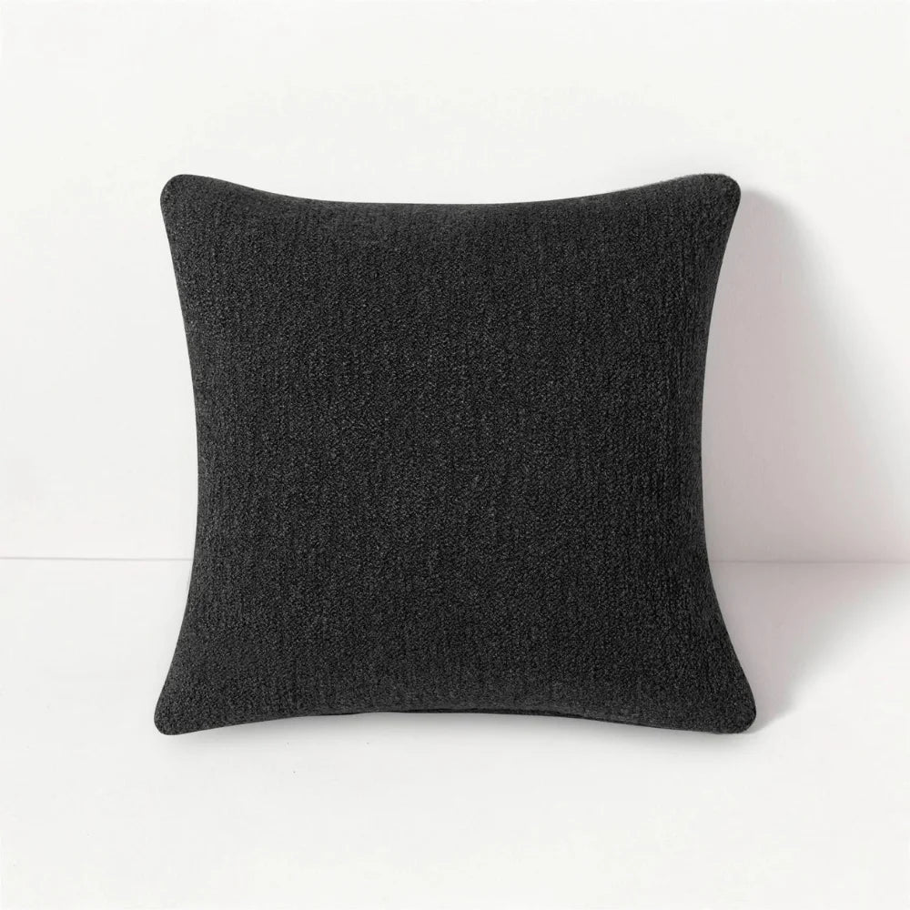Pebble Charcoal Outdoor Square Throw Pillow