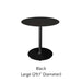 Large Black with Round Base