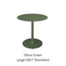 Large Olive Green with Round Base