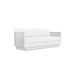 Boxhill's Porto 3 Seat Outdoor Sofa White front side view in white background