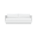 Boxhill's Porto 3 Seat Outdoor Sofa White front view in white background