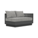 Boxhill's Porto Outdoor Left Arm Sofa Charcoal front side view in white background
