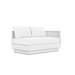 Boxhill's Porto Outdoor Left Arm Sofa white front side view in white background