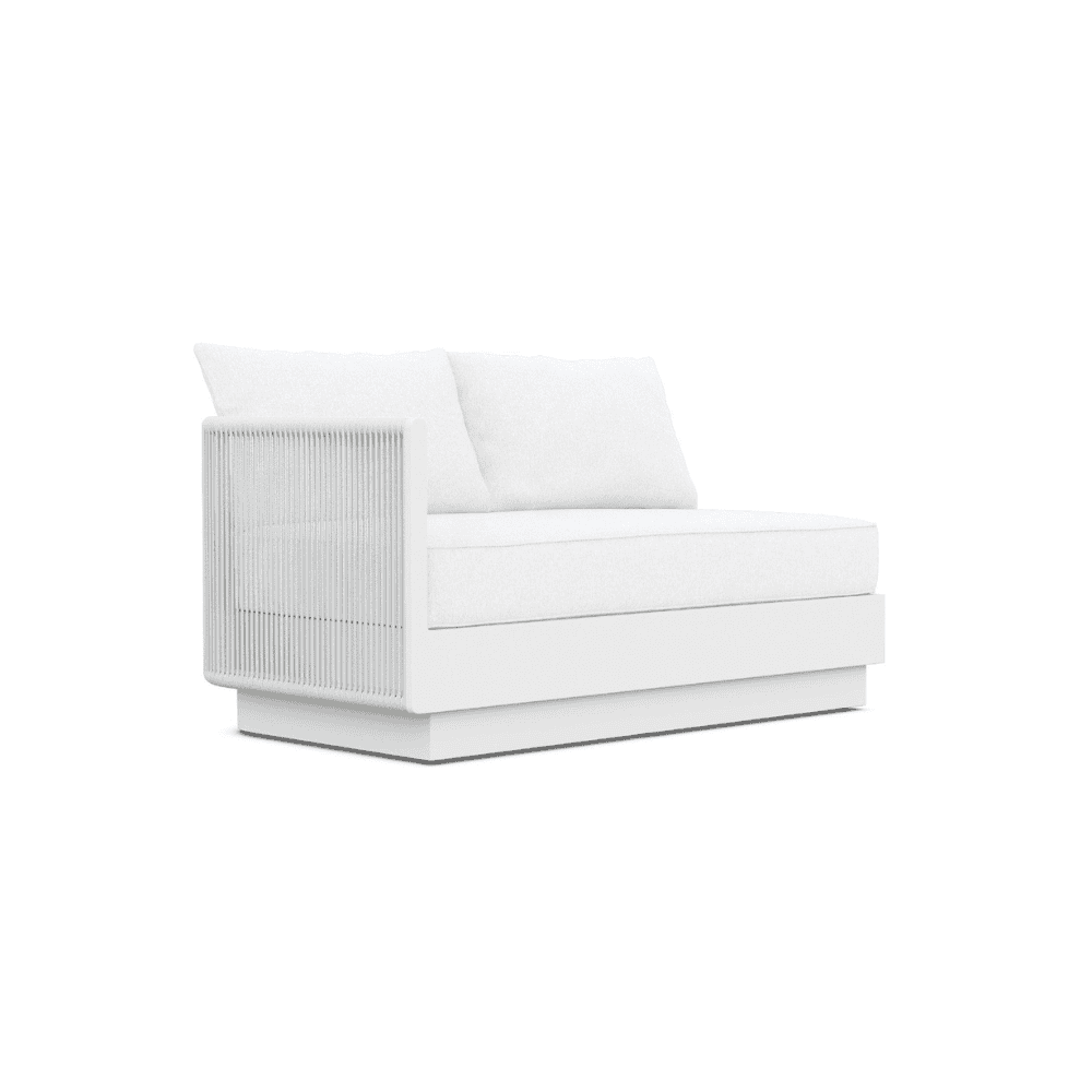 Boxhill's Porto Outdoor Right Arm Sofa White front side view in white background