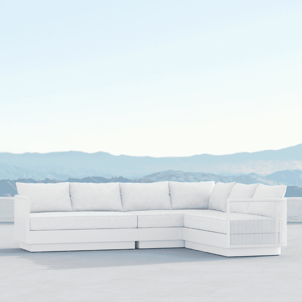 Boxhill's Porto Outdoor Sectional Sofa White