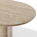 Porto Travertine Pill Outdoor Dining Table 108" Close up view