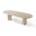 Porto Travertine Pill Outdoor Dining Table 108" Top view