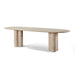Porto Travertine Pill Outdoor Dining Table 108" Solo