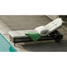Boxhill's Presley dark grey outdoor daybed with white cushion and white pillow and green fabric on it placed beside the pool