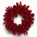 Red pinecone wreath handcrafted with natural pinecones