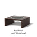 Select Finish: Rust Finish - White Bowl