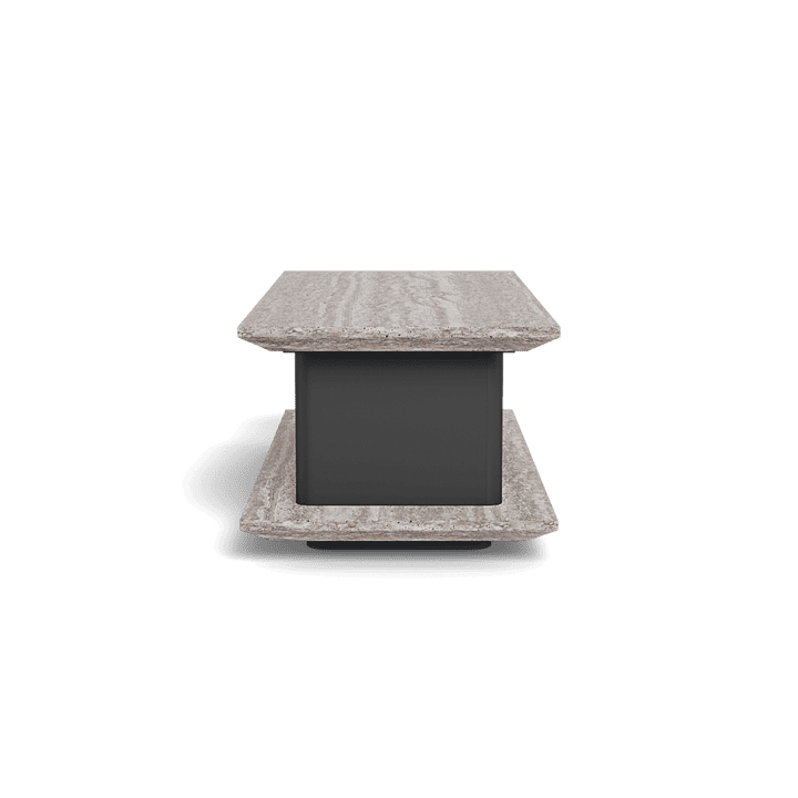 Santorini Outdoor Stone Rectangle Side Table