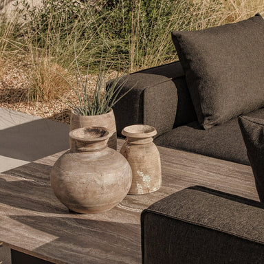 Boxhill's Santorini Outdoor Stone Square Side Table Lifestyle