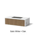 Select Finish: Satin White + Oak
