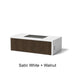 Select Finish: Satin White + Walnut