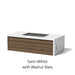 Select Finish: Satin White + Walnut
