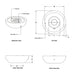 Sedona Concrete Fire Pit Bowl - Narrow Ledge Specs