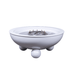 White round powdered coated fire pit bowl with round legs with stainless steel burner