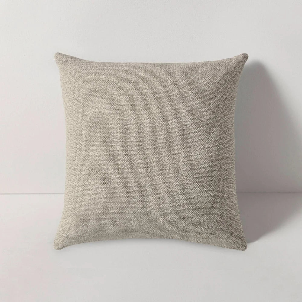 Siesta Taupe Outdoor Square Throw Pillow