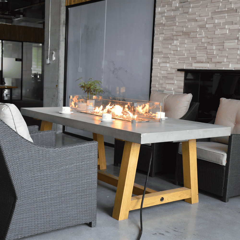 Sonoma Outdoor Dining Fire Table lifestyle
