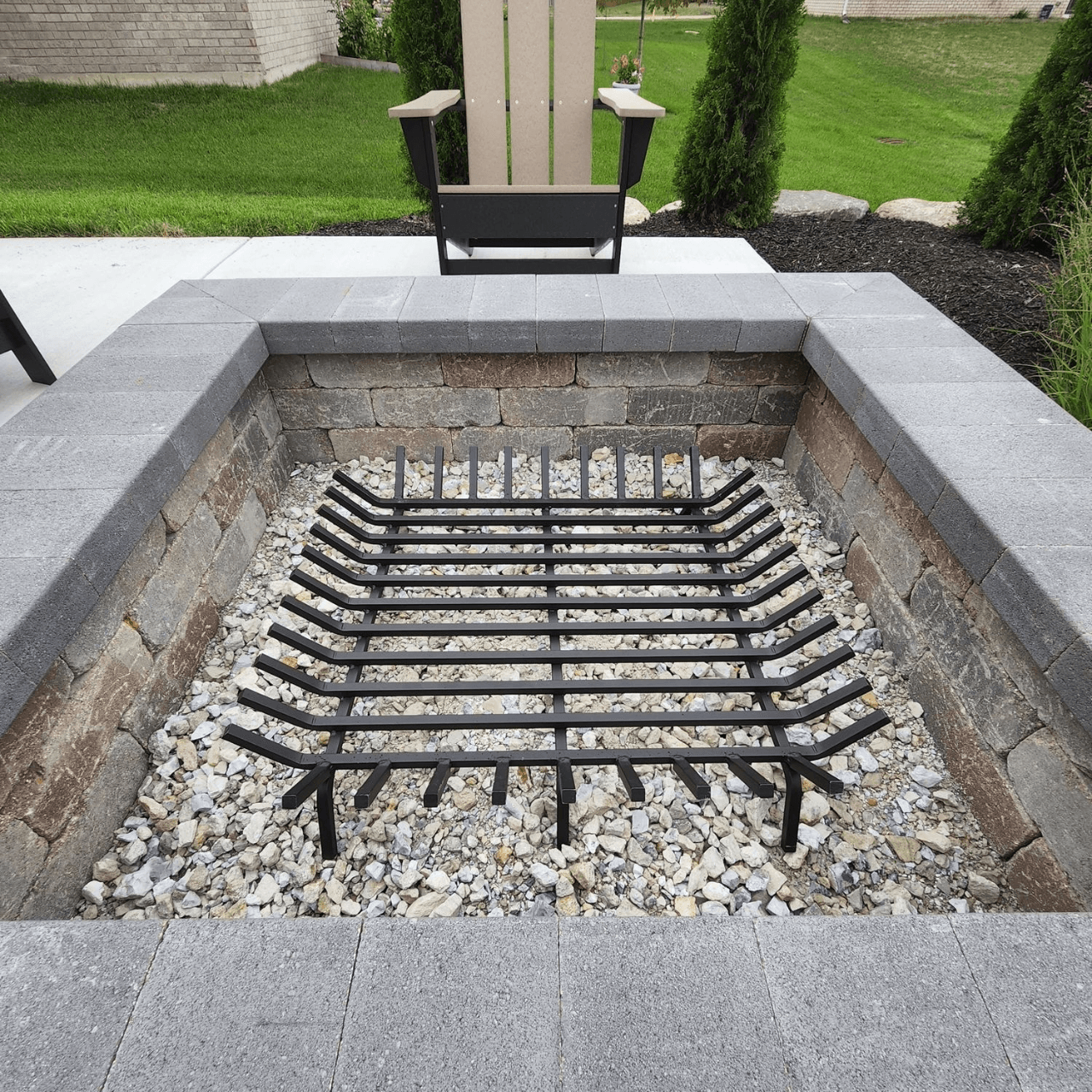 rectangle fire pit grate