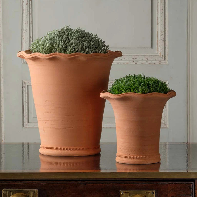 outdoor clay plant pots Italian Terra Cotta Domenico Outdoor Planter