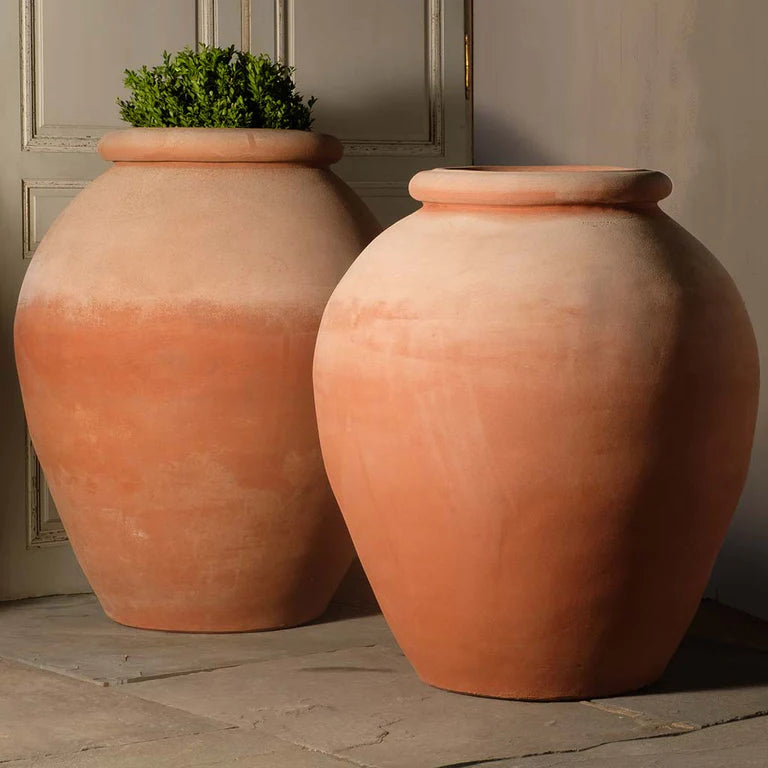 large earthenware plant pots Italian Terracotta Olive Oil Urn Planter