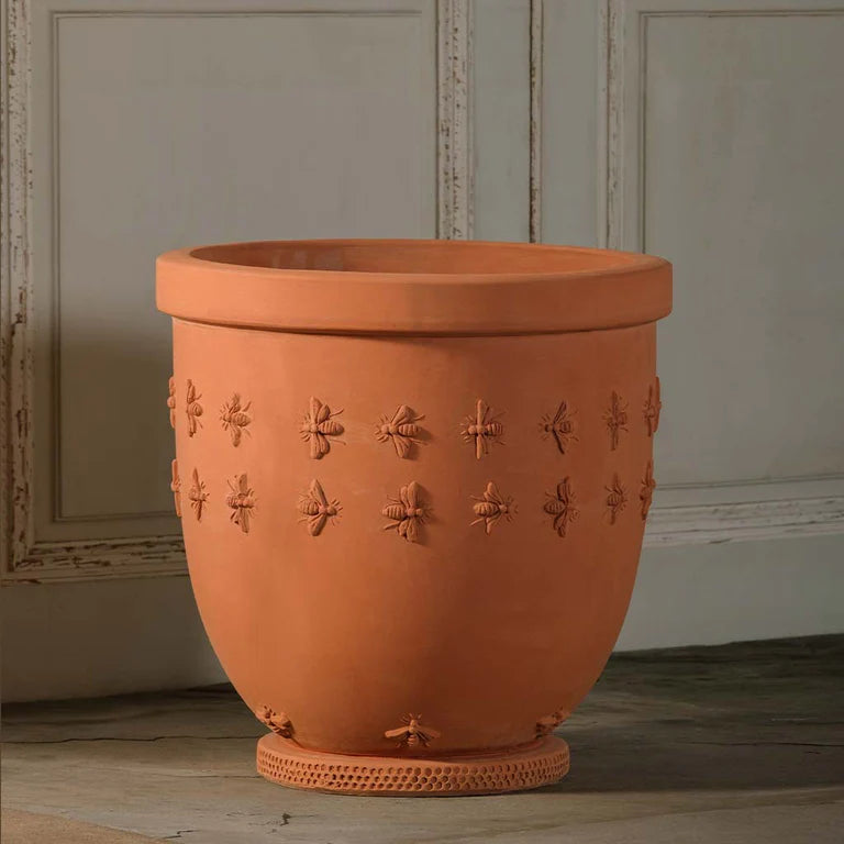 Italian Terracotta Bee Vase unplanted
