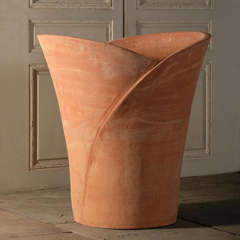 Italian Terracotta Calla Vase unplanted