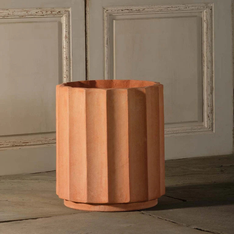 Italian Terracotta Column Pot unplanted 18"