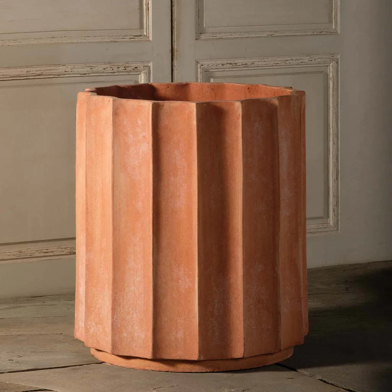 Italian Terracotta Column Pot unplanted
