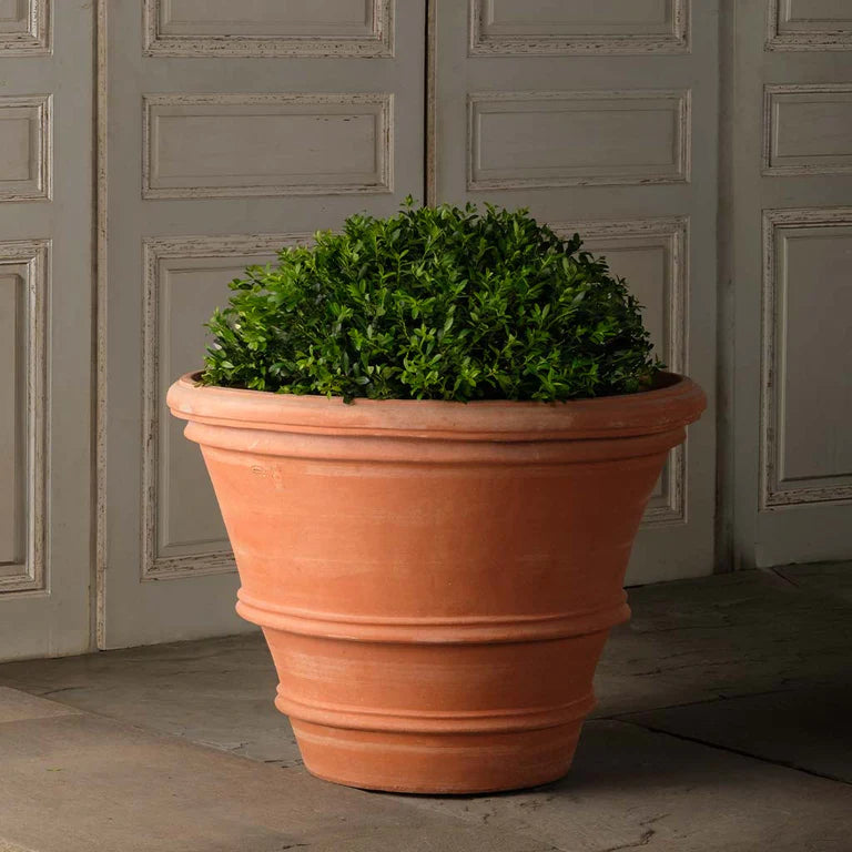 Boxhill's Italian Terracotta Molded Rolled Rim Vase unplanted
