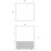 Stecca Corto Outdoor Side Table & Stool Dimensions