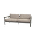 Taupe Aluminum & Rise Light Brown Cushion